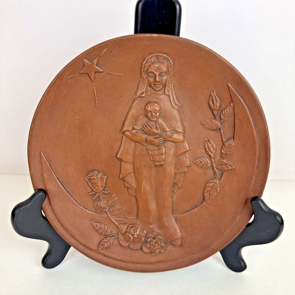 Vintage 1981 Frankoma Pottery “The Rose Madonna” Signed By Grace Lee Frank
